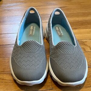 Skechers Women's Gray Slip-On Sneakers